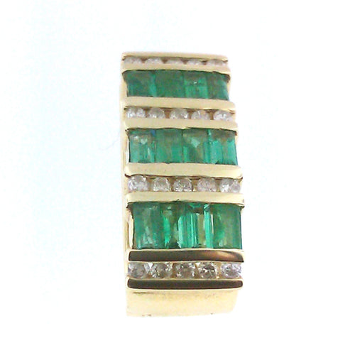 Baguette Emerald Pendant