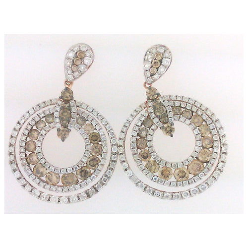 Chandelier Brown Diamond Earrings