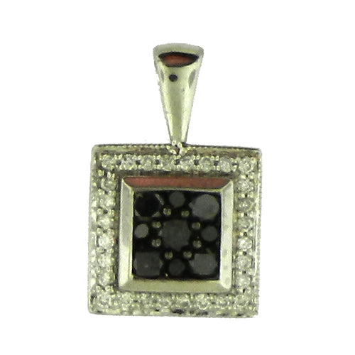 Square Black Diamond Pendant