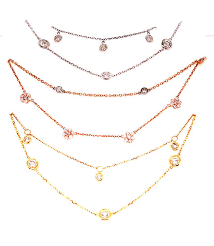 Stackable or Diamonds by the Yard Necklaces
