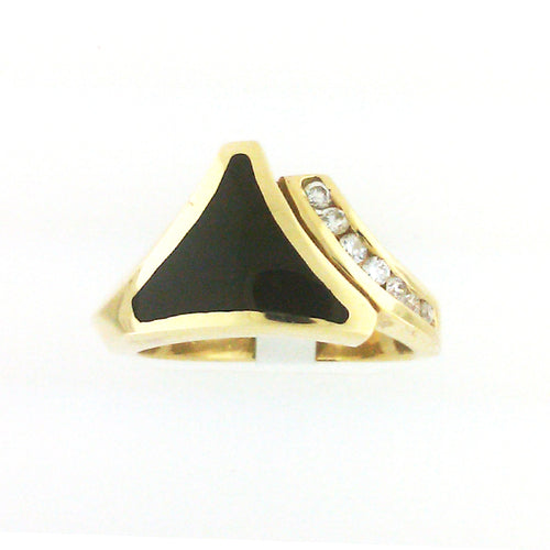 Onyx Triangle Ring