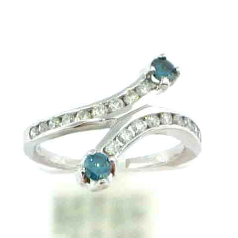Twisted Blue Diamond Ring