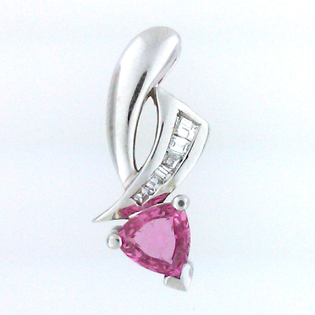 Trillion Pink Sapphire Pendant