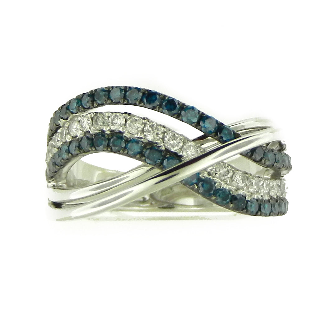 Impressionist Blue Diamond Ring