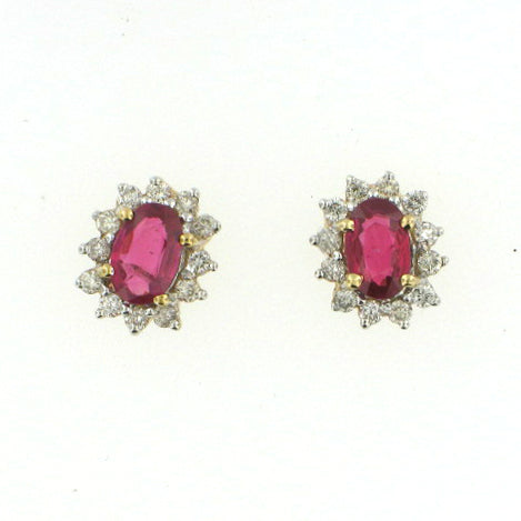 Oval Cut Ruby Studs