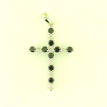 Black Diamond Cross Pendant