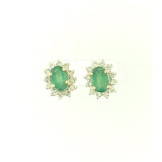 Oval Emerald Earrings