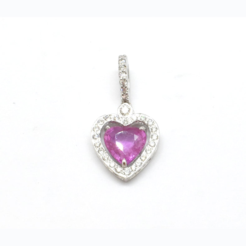 Heart Pink Sapphire Pendant