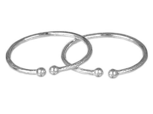 SILVER WEST INDIAN KIDS BANGLES
