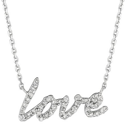 White Gold Love Necklace
