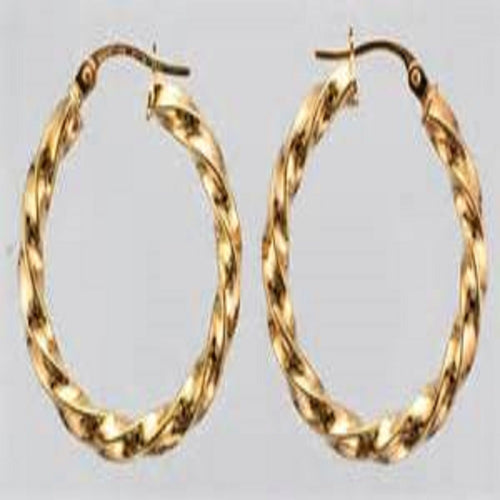 TWISTED GOLD HOOPS